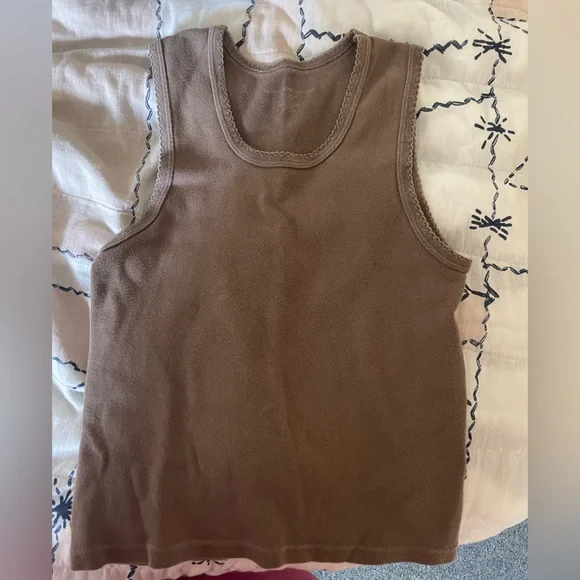 Brandy Melville Tops Brandy Melville Brown Tank Poshmark
